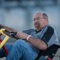 He might be sideways, but Fred has The Big Wheel under control. (Photo: Jeff Boerio)