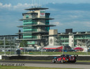 Cindi at Indianapolis, with the iconic Pagoda Control Tower in the background.