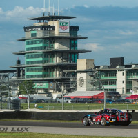 Cindi at Indianapolis, with the iconic Pagoda Control Tower in the background.