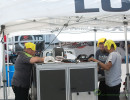 The crew tries to keep cool during 120+ paddock surface temperatures. (Photo: Jeff Boerio)