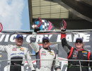 Cindi on the podium at Indianapolis Motor Speedway. (Photo: Jeff Boerio)