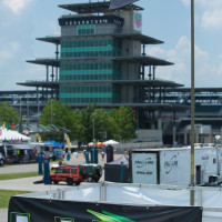 The Dodge flag was flying high over the Lux Performance transporter, and the paddock in general. (Photo: Jeff Boerio)