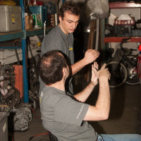 In the shop during prepping the car for the 2008 racing season.