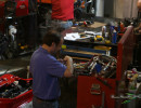 In the shop prepping for the 2011 racing season.