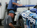 Preparing the car in 2009.