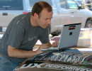 Collecting data in-between sessions at the Rose Cup Races in 2011.