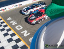 Cindi qualified 2nd for the race.  Here they take the green flag for the championship race.  (Photo: Jeff Boerio)