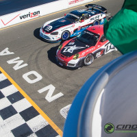 Cindi qualified 2nd for the race.  Here they take the green flag for the championship race.  (Photo: Jeff Boerio)