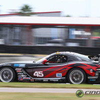 Cindi qualified on the front row, fell to 3rd, but worked her way back to 2nd behind her teammate.  (Photo: Chris Clark)