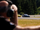 Fred watches Cindi on track.