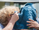 Cindi and Fred try to hide from the camera.  (Photo: Jeff Boerio)