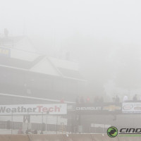 It was a bizarre race day.  The starter stand was barely visible from pe-grid.  (Photo: Jeff Boerio)