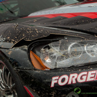 Last-lap battle scars.  (Photo: Jeff Boerio)