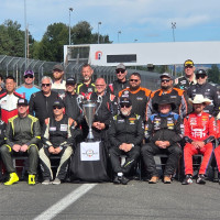 Pre-race photograph of all the drivers in the 2026 Rose Cup Races.