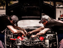 Working under the hood. 