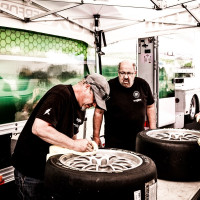 Making the wheels shiny.