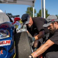 Getting ready for the race. 