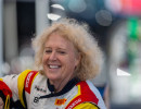 Cindi gets into the car.