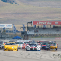 Cindi racing down the 3500' front straight at Miller Motorsports Park (Photo: Jeff Boerio)