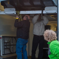 Like a kid on Christmas day, Cindi was excited for the new Comp Coupe to get off the hauler so she could go driving.