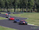 Cindi at the front of a pack of cars at VIR (Photo: Chris Clark)