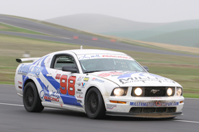 Cindi finishes on the podium racing for Larry Miller Racing
