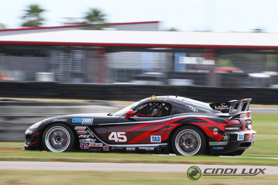 Cindi qualified on the front row, fell to 3rd, but worked her way back to 2nd behind her teammate. (Photo: Chris Clark)
